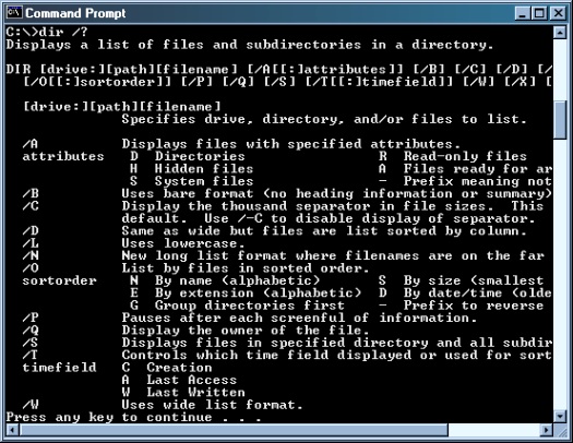 A command line interface with a terminal window.