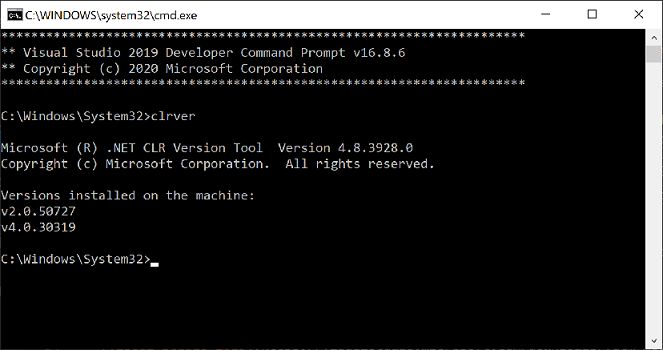 Shell command prompt