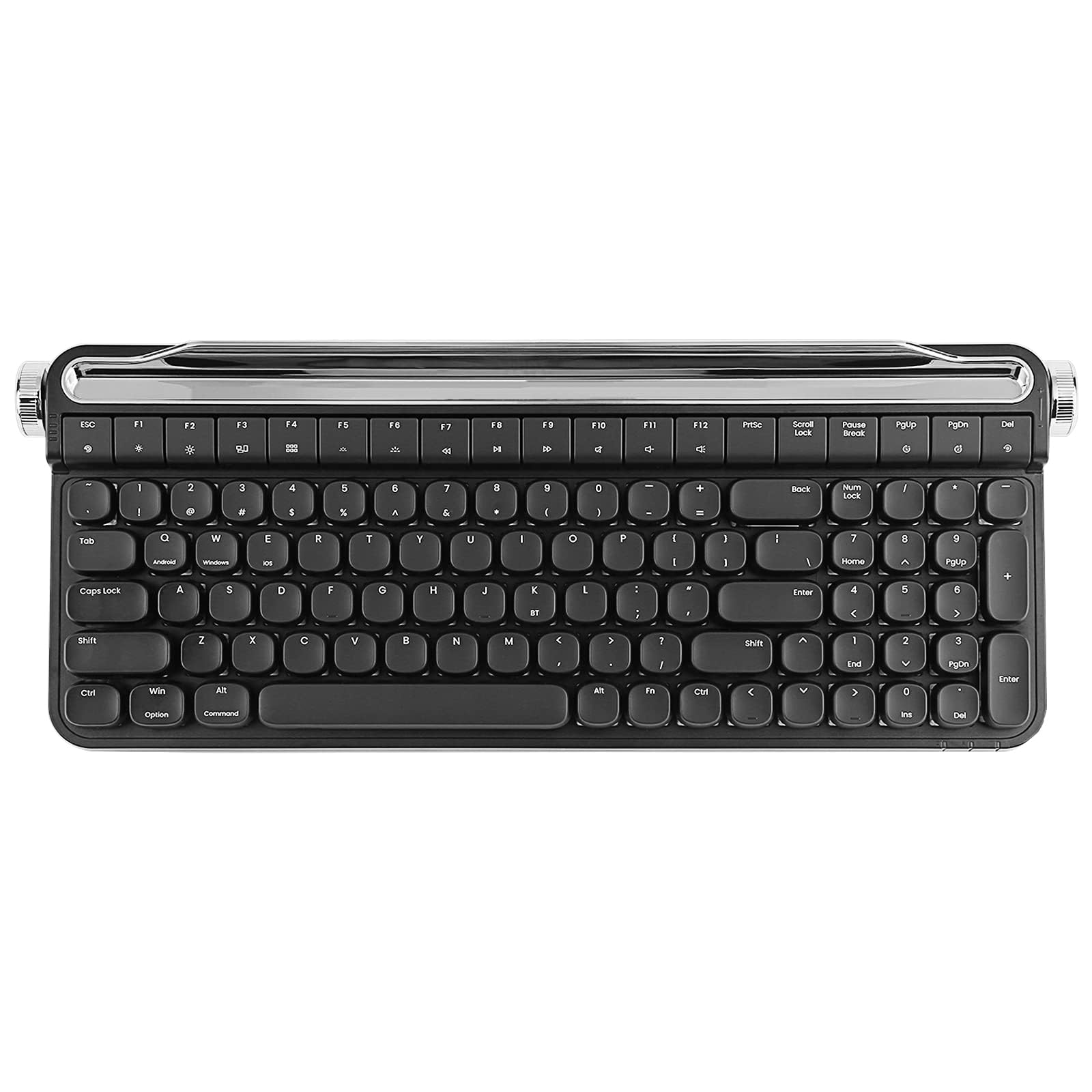 Typewriter or keyboard with text